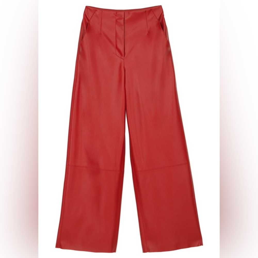 Cherry red Vegan leather Nanushka pants
